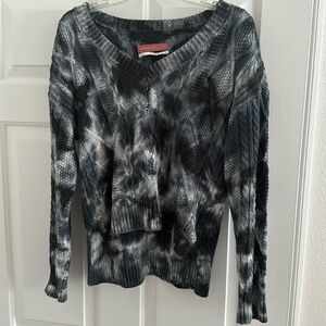 Pilcro Tie Dye Cable Knit Sweater
